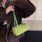 Women's Shoulder Bag Vintage Small PU Leather Zipper Underarm Tote Bag with Phone Pocket