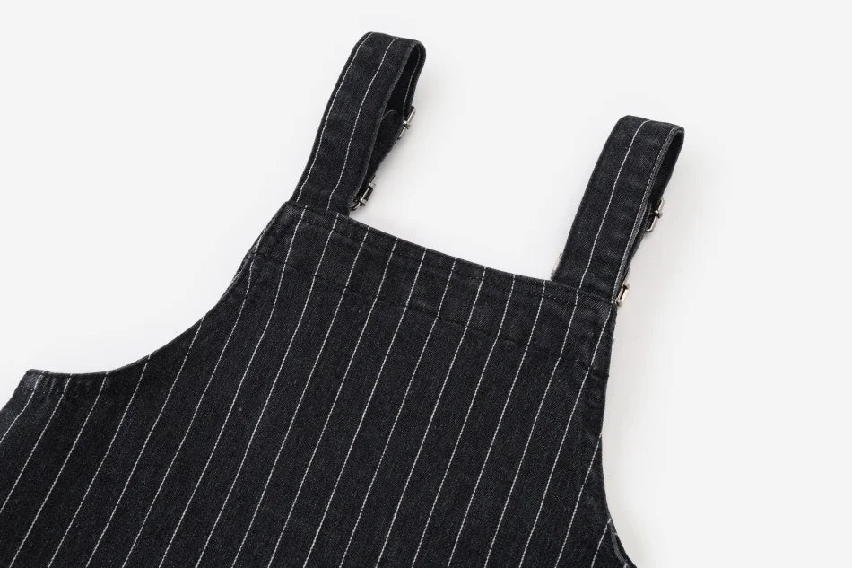 Conjuntos de Sudores para Irmãos Chalet - Conjunto Infantil Pinstripe Preto Envelhecido
