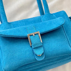 Women's Shoulder Bag Vintage Faux-Suede Baguette Zipper Underarm Bag with Phone Pocket