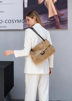 Women's Genuine Leather Large Capacity Tote Bag – Vintage Cowhide Shoulder & Crossbody