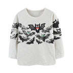 Boys' T-Shirt Cotton Cartoon Halloween Print Short-Sleeve O-Neck Kids Top 3Pcs