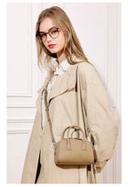 Women's Genuine Cowhide Leather Satchel – Pillow Crossbody Shoulder Bag