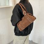 Women's Faux Leather Boston Shoulder Bag