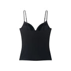 Women's Top Solid Backless Corset V-Neck Thin-Strap Cami Tank Top