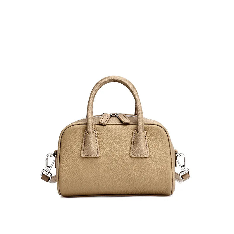 Women's Genuine Cowhide Leather Satchel – Pillow Crossbody Shoulder Bag
