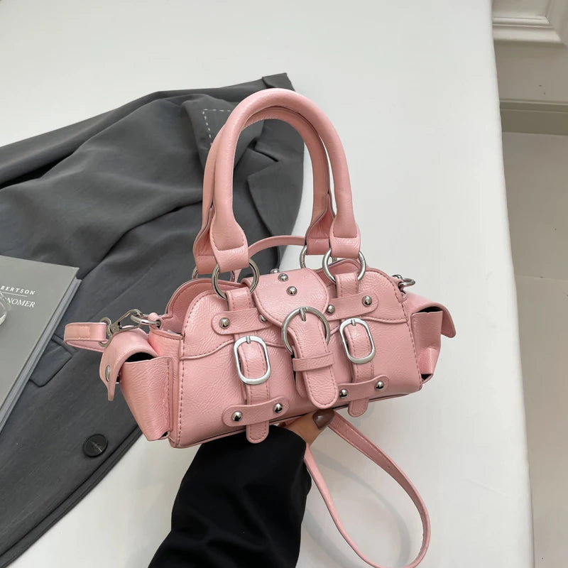 Women’s PU Leather Small Shoulder Bag - 2025 Trendy Crossbody Pink 20cmx11cmx7.5cm S5fa0922b5913436d8f25aea9999b2facX STYLEINGER