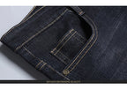 Men's Soft Straight Denim Pants Classic Business Black Biker Jeans Overalls Masculino Pantalone Hombre Mannen Homme
