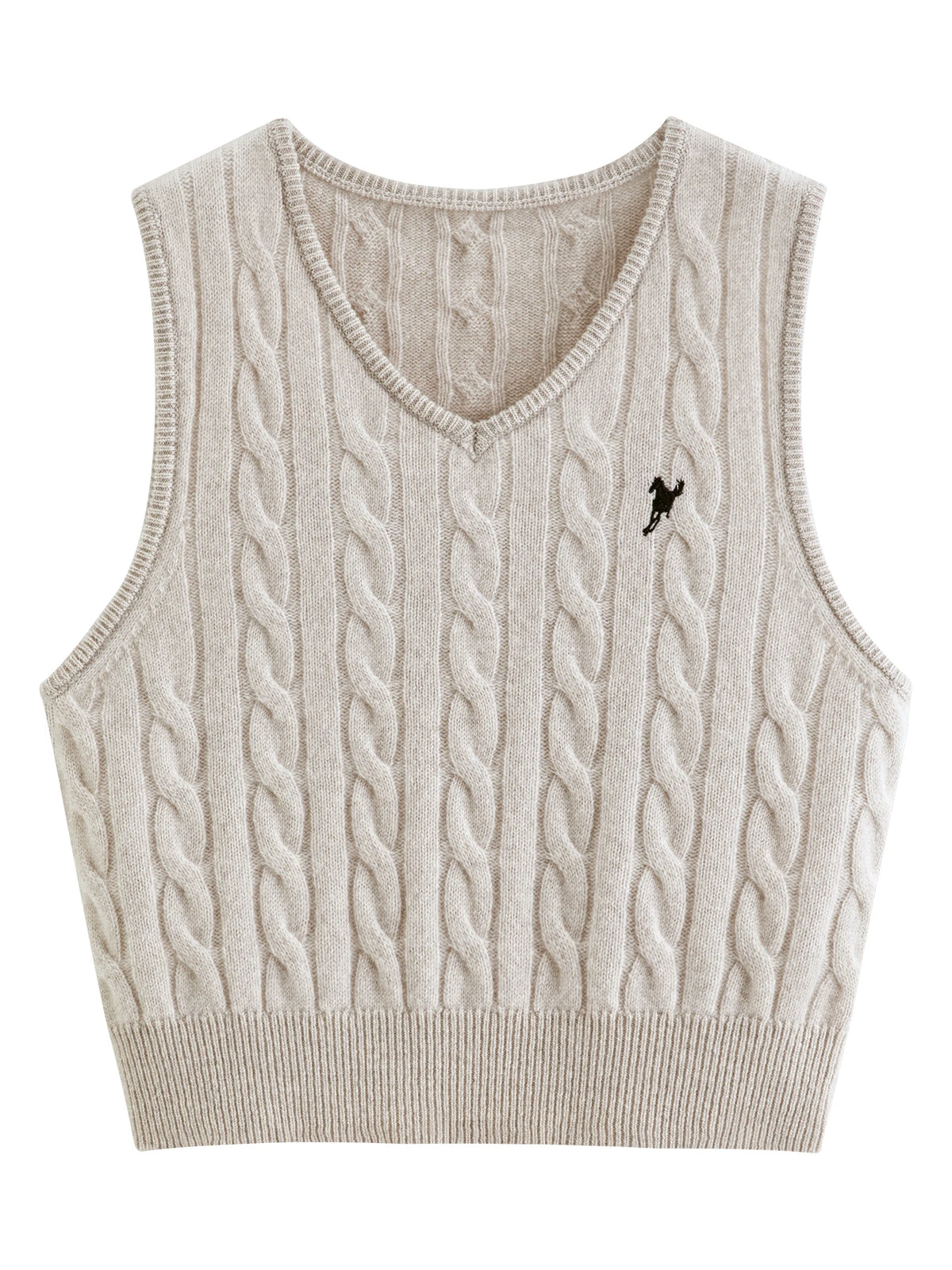 Women's Vest 100% Pure Wool V-Neck Knit Sleeveless Pullover Regular Fit Elegant Office Casual Winter Sweater