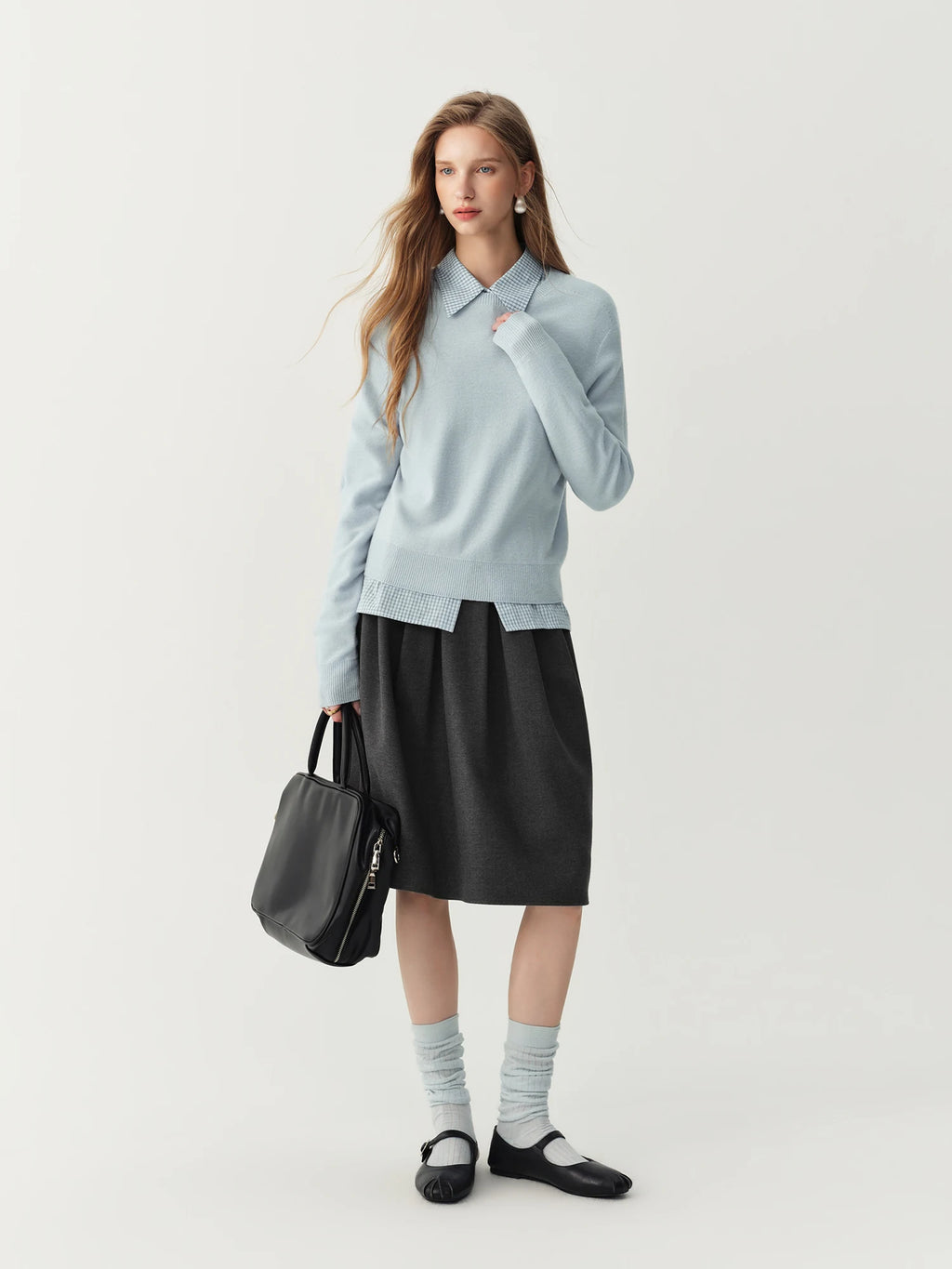 Women's Sweater 100% Wool Crew-Neck Pullover Regular Fit Full-Sleeve Soft Warm Knit Casual Office Winter