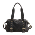 Women's Shoulder Bag Vintage Baguette-Shape PU Leather Zipper Crossbody Bag with Phone Pocket