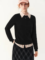 Women's Sweater 100% Wool Crew-Neck Pullover Regular Fit Full-Sleeve Soft Warm Knit Casual Office Winter