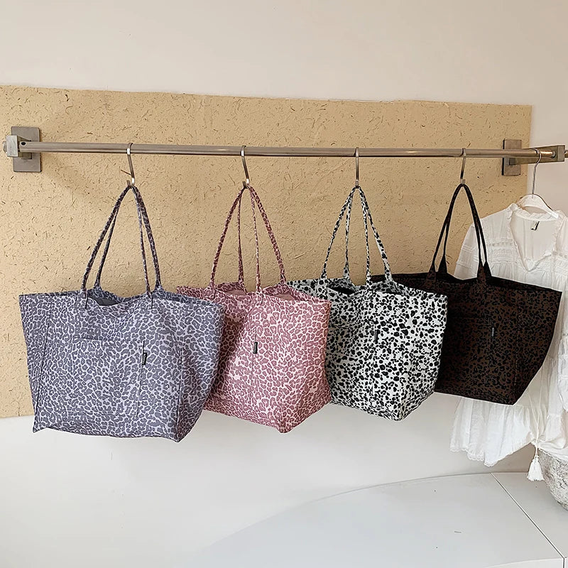 Women's Large Capacity Canvas Tote Bag – Retro Casual Shopper Shoulder Bag