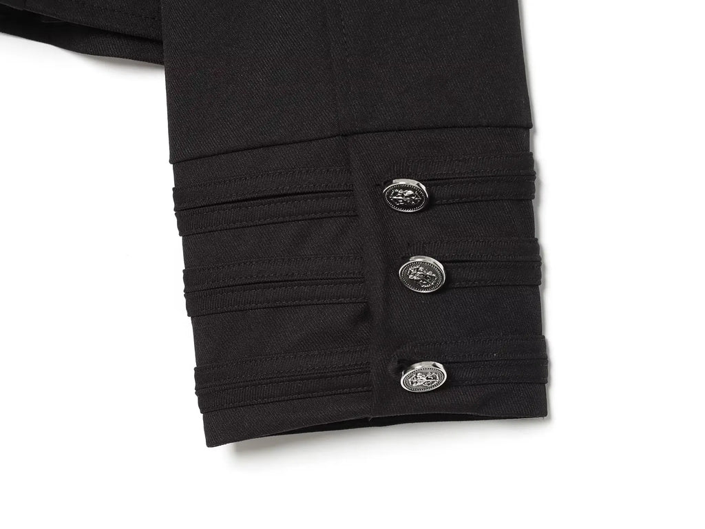 Casaco Feminino Estilo Militar com Fecho e Detalhes de Botões