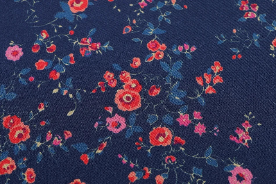 Vestido Varsity de Denim Azul Marinho para Crianças com Bordado
