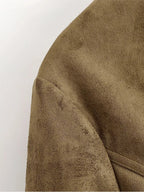 Women's Retro Military Cropped Jacket – Elegant Slim Fit