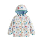 Kids' Jacket Polyester Cartoon Animal Print Full-Zip Heavyweight Sporty Autumn Outerwear