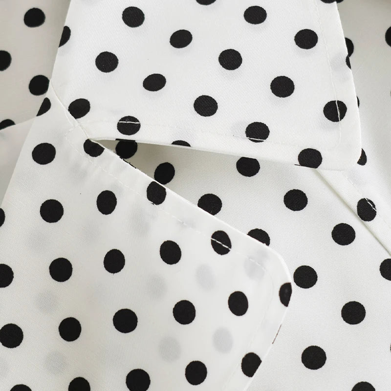 Women’s Polka Dot Double-Breasted Trench Coat