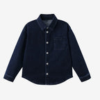 Vestido Varsity de Denim Azul Marinho para Crianças com Bordado