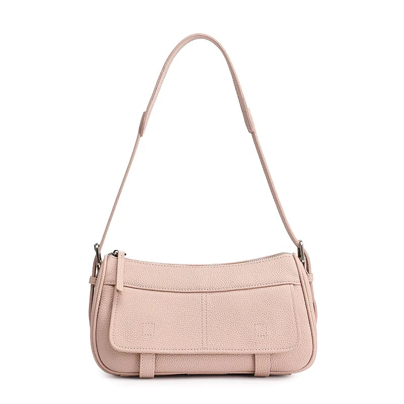 Women's Vintage Genuine Leather Crossbody Bag – Soft Cowhide Bowling Shoulder Bag