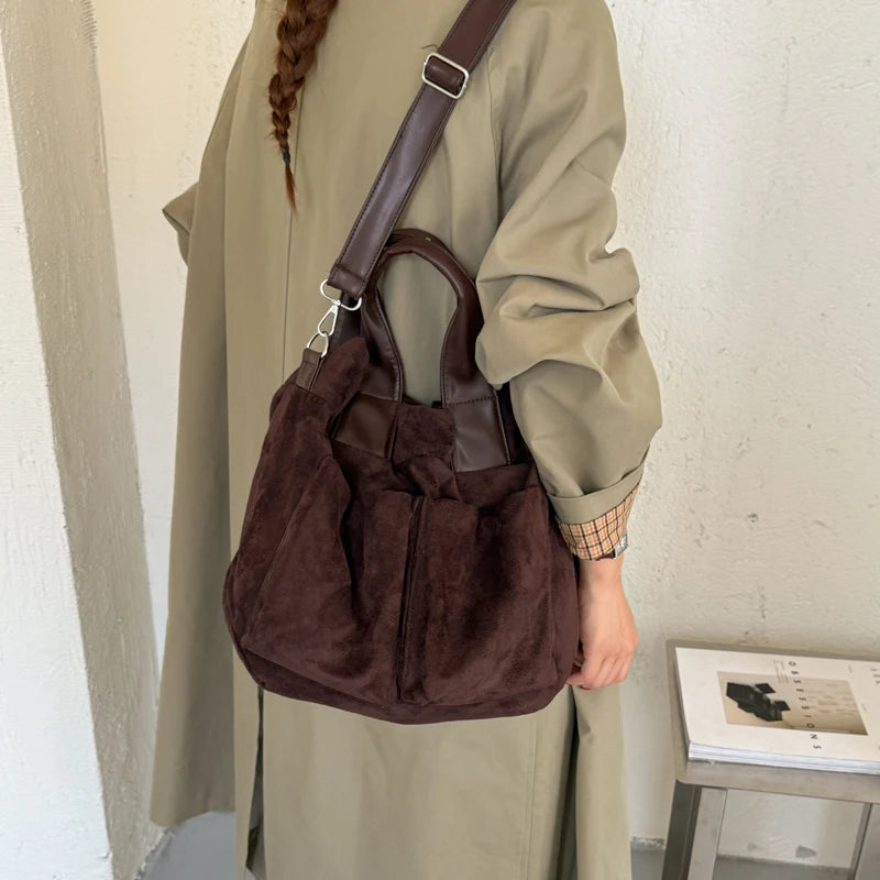 Women's PU Tote Shoulder Bag with Zip Closure