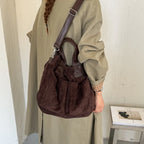 Women's PU Tote Shoulder Bag with Zip Closure