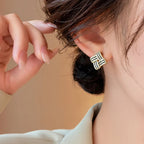 Women's Geometric Cubic Zirconia Stud Earrings