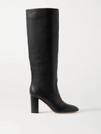 Arden Furtado Women's Genuine Leather Knee-High Riding Boots – Round Toe Square Heel