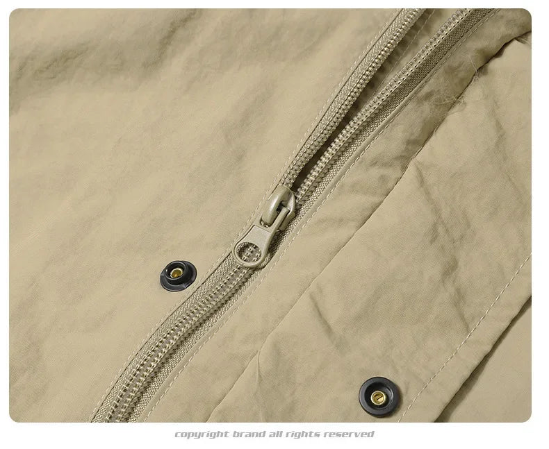 Men's Slim-Fit Zip-Up Baseball Collar Jacket