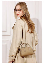 Women's Genuine Cowhide Leather Satchel – Pillow Crossbody Shoulder Bag