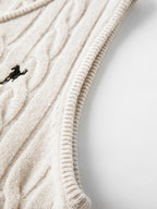 Women's Vest 100% Pure Wool V-Neck Knit Sleeveless Pullover Regular Fit Elegant Office Casual Winter Sweater