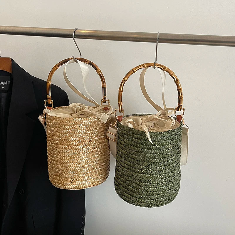 Small Straw Bucket Crossbody Bag for Women - Summer 2025 S7264453ce605494c8e8c4222685dc3f9n STYLEINGER