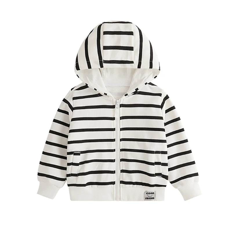 Boy's Jacket Cotton Cartoon Print Full-Zip Heavyweight Sporty Autumn Outerwear