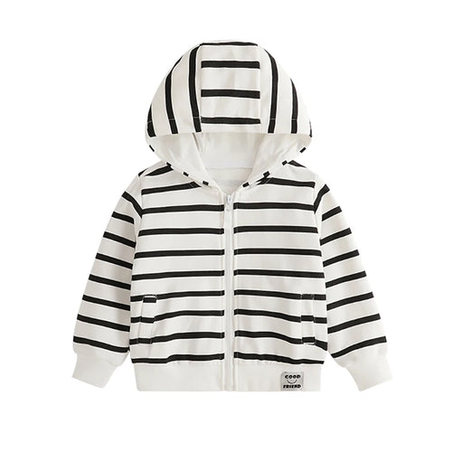 Boy's Jacket Cotton Cartoon Print Full-Zip Heavyweight Sporty Autumn Outerwear