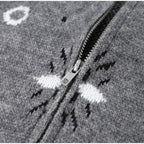 Women's Cardigan Striped Knit Open-Front O-Neck Loose Full-Sleeve Casual Autumn Winter Sweater
