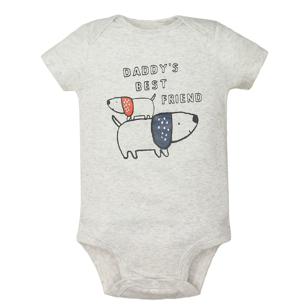 Baby Cotton Short-Sleeve Bodysuits, 5-Pack, 6–24 Months