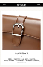 Women's Genuine Leather Baguette Shoulder Bag – Vintage Cowhide Crossbody