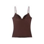 Women's Top Solid Backless Corset V-Neck Thin-Strap Cami Tank Top