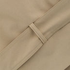 Khaki Belted Short Trench Coat for Women