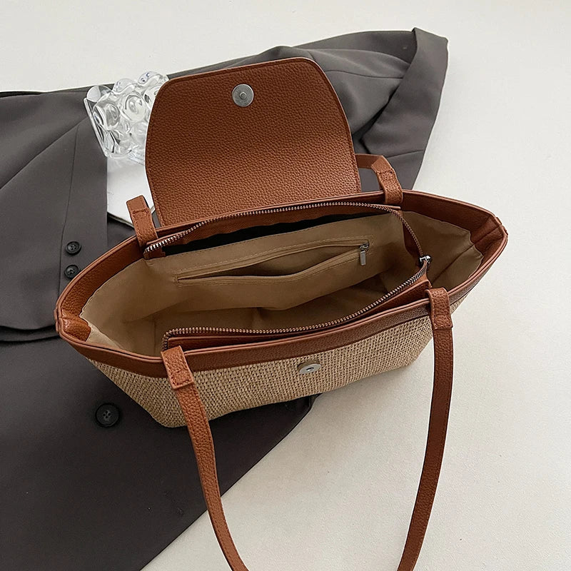 Weave Straw Shoulder Bag for Women - 2025 Summer Tote S75ffaa4b57f3432891df131bd5c1b968w STYLEINGER