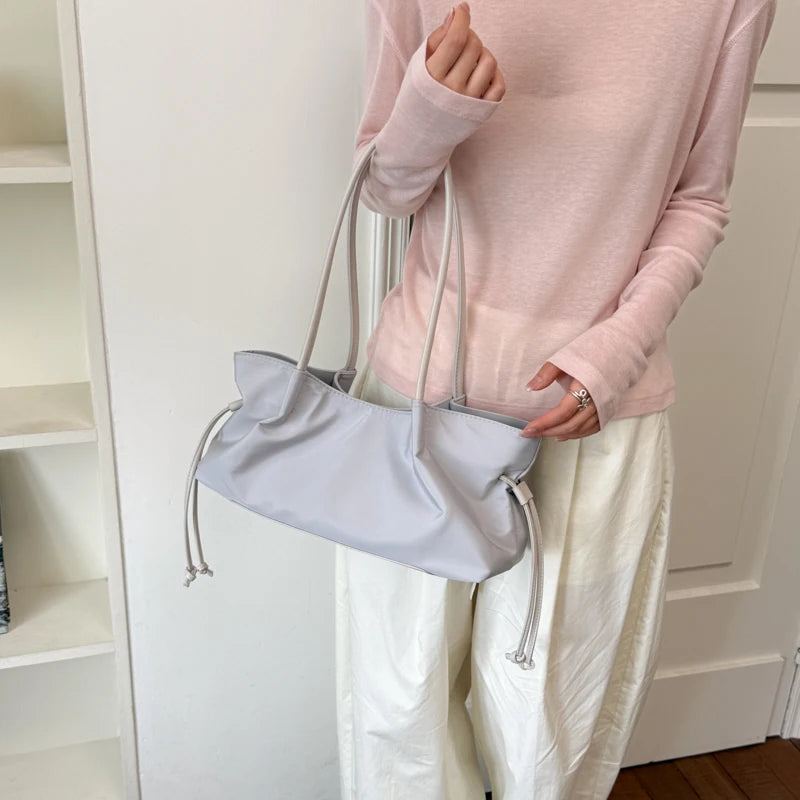 Women's Large Capacity Tote Bag – Hasp Closure, Shoulder Strap, 38×18×10 cm