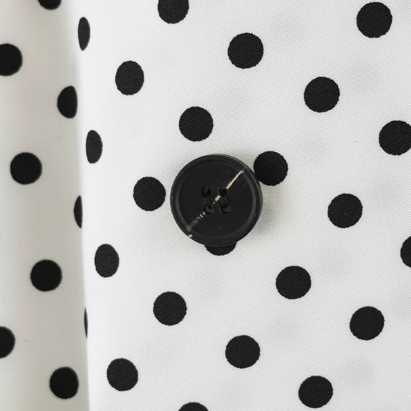 Women’s Polka Dot Double-Breasted Trench Coat