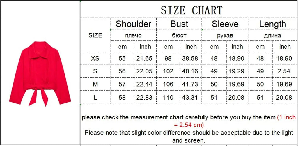 Women Trendy Red Turtleneck Jacket High Street 2026 Spring Fashion Elegant Belt Short Coat Female Chic Outwear