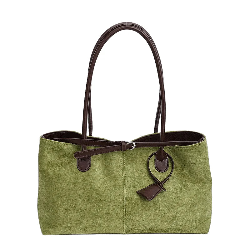 Women's Retro PU Leather Underarm Tote Bag – Casual Shoulder Handbag