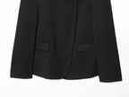 Women's Plaid Stand-Collar Single-Button Blazer Fashion High Street Outwear