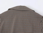 Women's Plaid Trench Coat Single-Button Casual Fashion Autumn Outwear