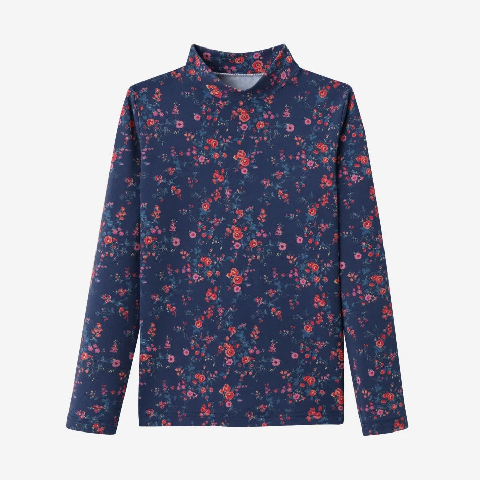Vestido Varsity de Denim Azul Marinho para Crianças com Bordado