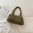 Women's Faux Leather Boston Shoulder Bag