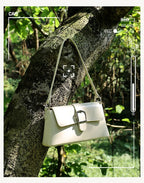 Women's Genuine Leather Baguette Shoulder Bag – Vintage Cowhide Crossbody