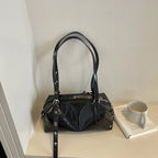 Women's PU Leather Underarm Shoulder Bag – Zipper, Adjustable Strap