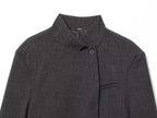 Women's Plaid Stand-Collar Single-Button Blazer Fashion High Street Outwear